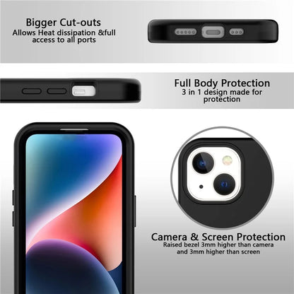 GW03 For iPhone 15 Case Rubberized TPU + PC Anti-fingerprint Phone Cover
