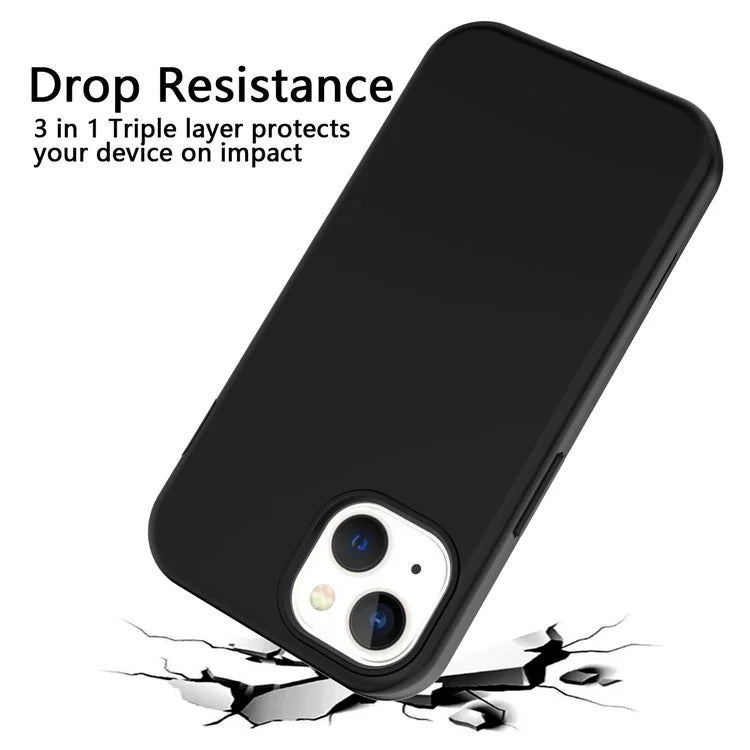 GW03 For iPhone 15 Case Rubberized TPU + PC Anti-fingerprint Phone Cover