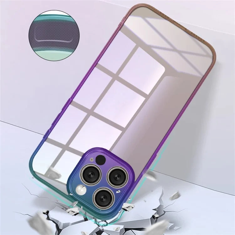 X-LEVEL Aurora Series for iPhone 15 Pro Case TPU + PC Laser Electroplating Phone Cover