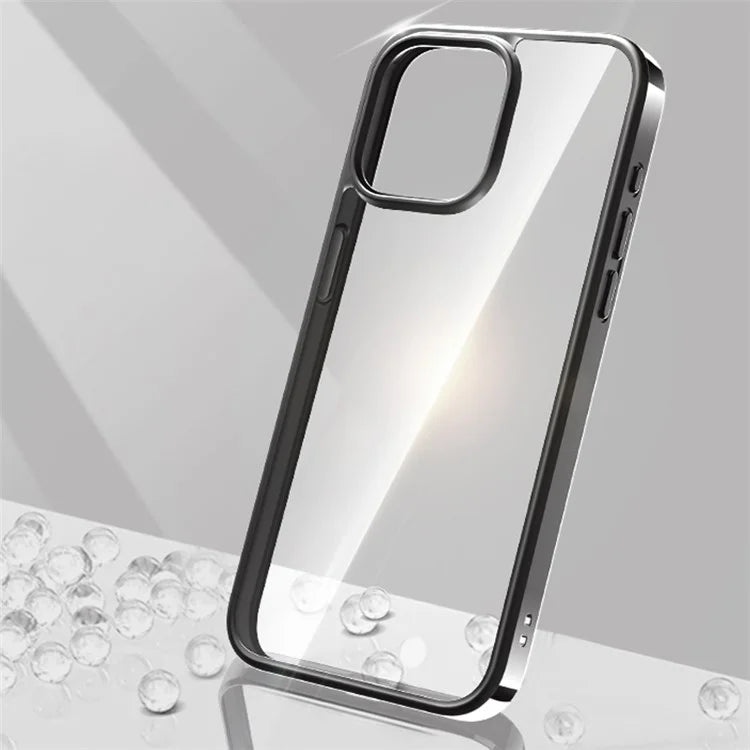X-LEVEL For iPhone 15 Pro Clear Case Anti-Scratch PC+TPU Electroplating Phone Cover