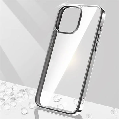 X-LEVEL For iPhone 15 Pro Clear Case Anti-Scratch PC+TPU Electroplating Phone Cover
