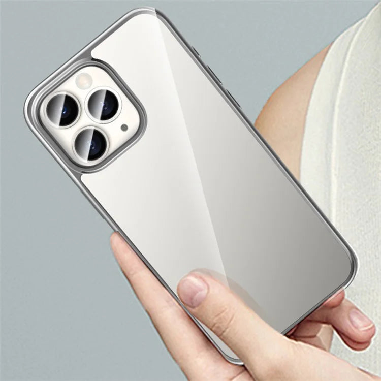 X-LEVEL For iPhone 15 Pro Clear Case Anti-Scratch PC+TPU Electroplating Phone Cover