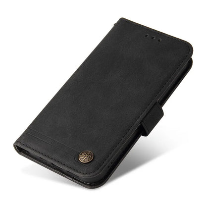 For Samsung Galaxy A15 5G Imprinted Skin-touch Phone Cover PU Leather Stand Wallet Shockproof Case