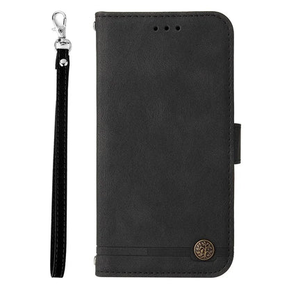 For Samsung Galaxy A15 5G Imprinted Skin-touch Phone Cover PU Leather Stand Wallet Shockproof Case