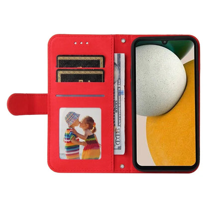 For Samsung Galaxy A15 5G Imprinted Skin-touch Phone Cover PU Leather Stand Wallet Shockproof Case
