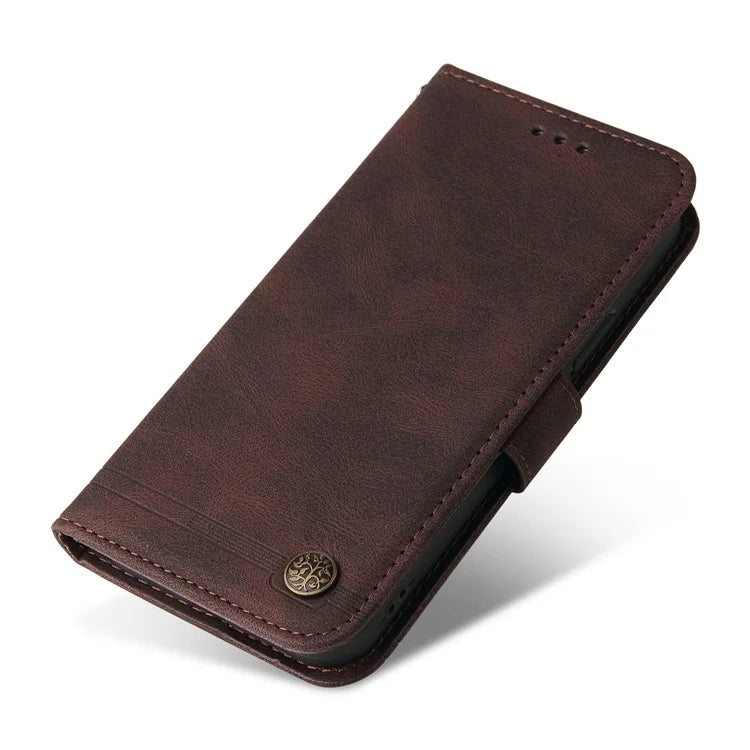 For Samsung Galaxy A15 5G Imprinted Skin-touch Phone Cover PU Leather Stand Wallet Shockproof Case