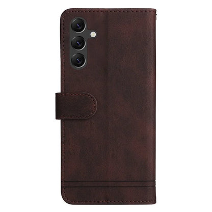 For Samsung Galaxy A15 5G Imprinted Skin-touch Phone Cover PU Leather Stand Wallet Shockproof Case