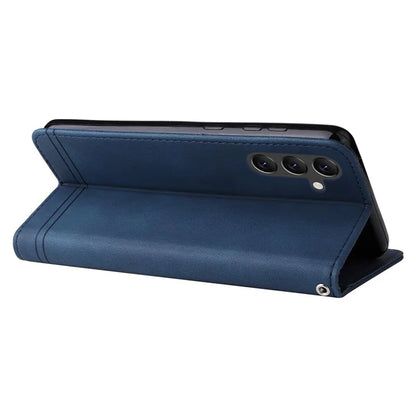 For Samsung Galaxy A15 5G Imprinted Skin-touch Phone Cover PU Leather Stand Wallet Shockproof Case