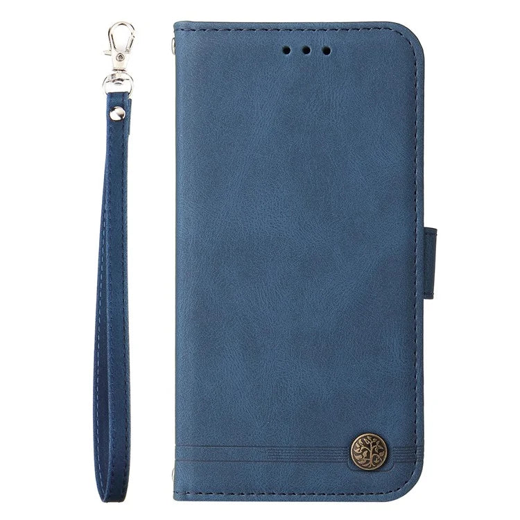 For Samsung Galaxy A15 5G Imprinted Skin-touch Phone Cover PU Leather Stand Wallet Shockproof Case