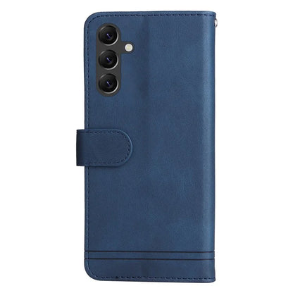 For Samsung Galaxy A15 5G Imprinted Skin-touch Phone Cover PU Leather Stand Wallet Shockproof Case