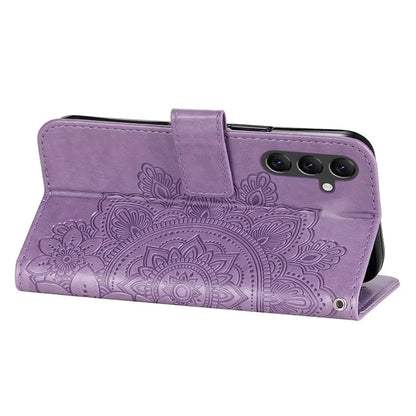 For Samsung Galaxy A15 5G Phone Case Flower Imprinted Dustproof PU Leather Wallet Phone Cover