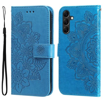 For Samsung Galaxy A15 5G Phone Case Flower Imprinted Dustproof PU Leather Wallet Phone Cover