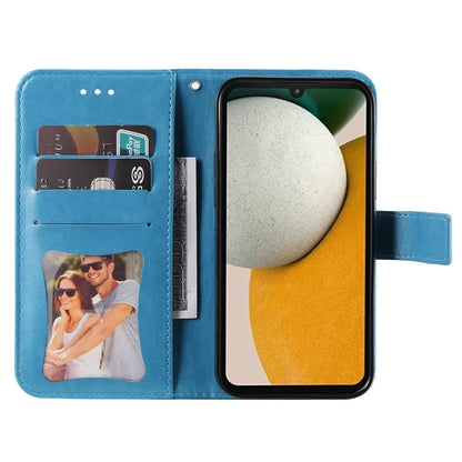 For Samsung Galaxy A15 5G Phone Case Flower Imprinted Dustproof PU Leather Wallet Phone Cover