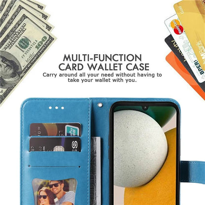 For Samsung Galaxy A15 5G Phone Case Flower Imprinted Dustproof PU Leather Wallet Phone Cover