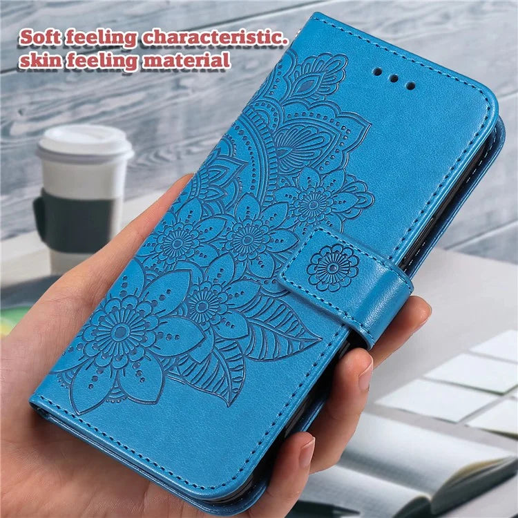For Samsung Galaxy A15 5G Phone Case Flower Imprinted Dustproof PU Leather Wallet Phone Cover