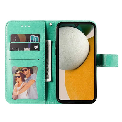 For Samsung Galaxy A15 5G Phone Case Flower Imprinted Dustproof PU Leather Wallet Phone Cover