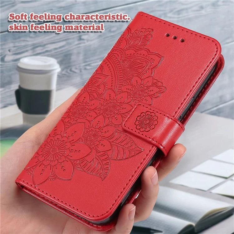 For Samsung Galaxy A15 5G Phone Case Flower Imprinted Dustproof PU Leather Wallet Phone Cover