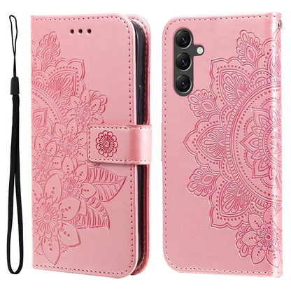 For Samsung Galaxy A15 5G Phone Case Flower Imprinted Dustproof PU Leather Wallet Phone Cover