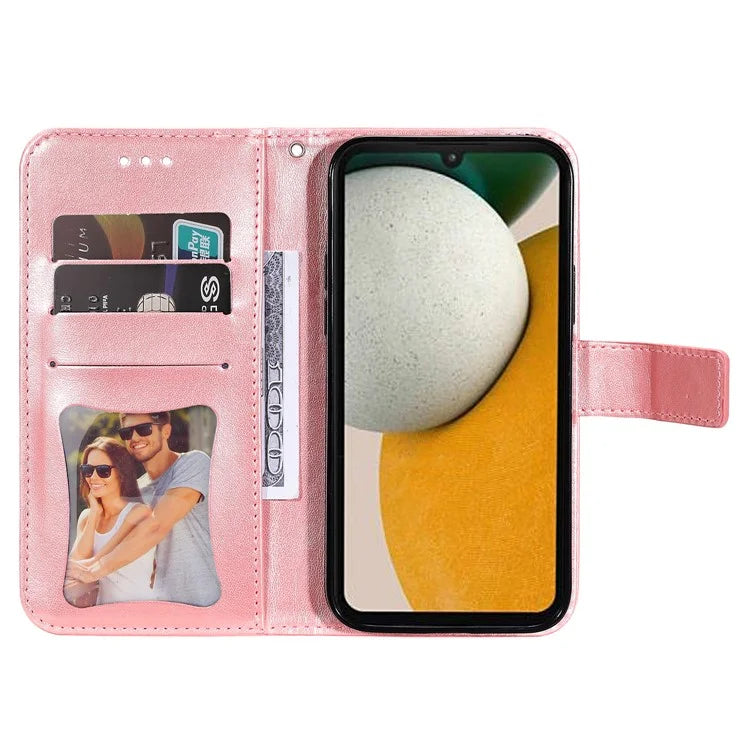 For Samsung Galaxy A15 5G Phone Case Flower Imprinted Dustproof PU Leather Wallet Phone Cover