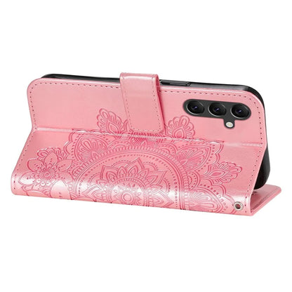For Samsung Galaxy A15 5G Phone Case Flower Imprinted Dustproof PU Leather Wallet Phone Cover