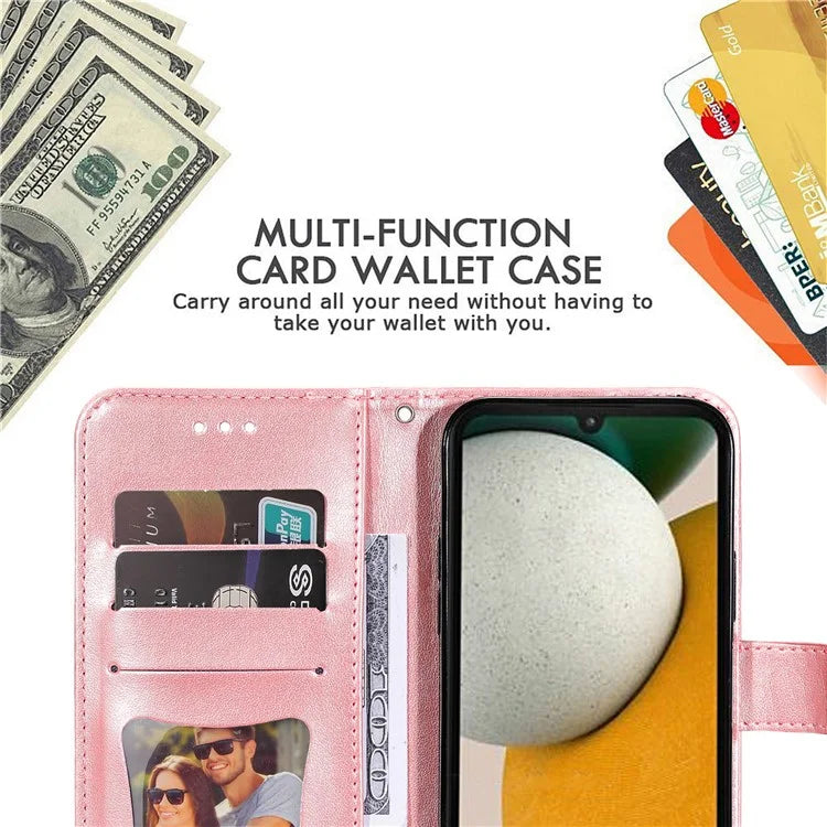 For Samsung Galaxy A15 5G Phone Case Flower Imprinted Dustproof PU Leather Wallet Phone Cover