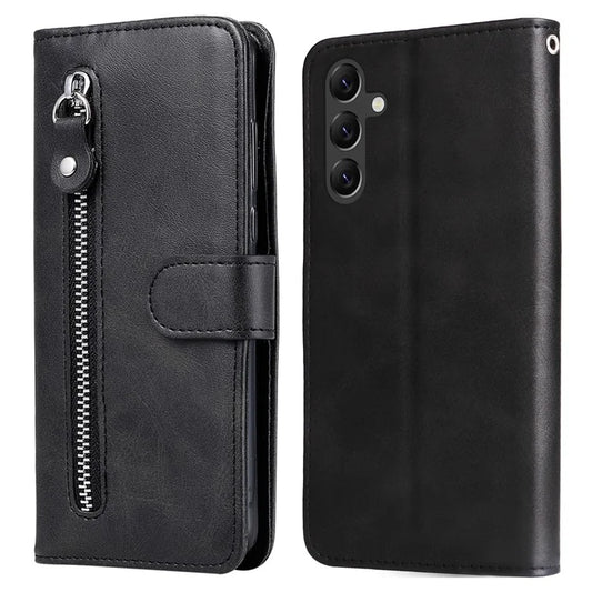 For Samsung Galaxy A15 4G Case Zipper Pocket Wallet PU Leather Phone Cover