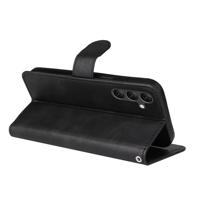 For Samsung Galaxy A15 5G Case Shockproof Phone Shell Calf Texture Leather Wallet Phone Cover