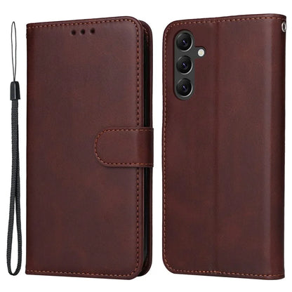 For Samsung Galaxy A15 5G Case Shockproof Phone Shell Calf Texture Leather Wallet Phone Cover