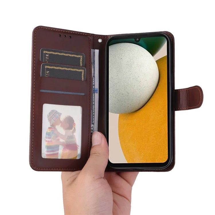 For Samsung Galaxy A15 5G Case Shockproof Phone Shell Calf Texture Leather Wallet Phone Cover