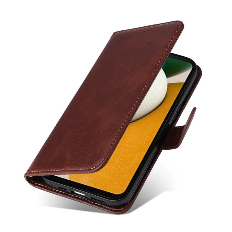 For Samsung Galaxy A15 5G Case Shockproof Phone Shell Calf Texture Leather Wallet Phone Cover