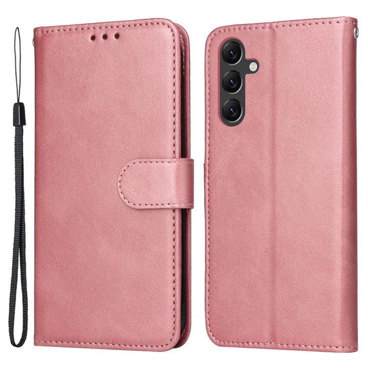 For Samsung Galaxy A15 5G Case Shockproof Phone Shell Calf Texture Leather Wallet Phone Cover