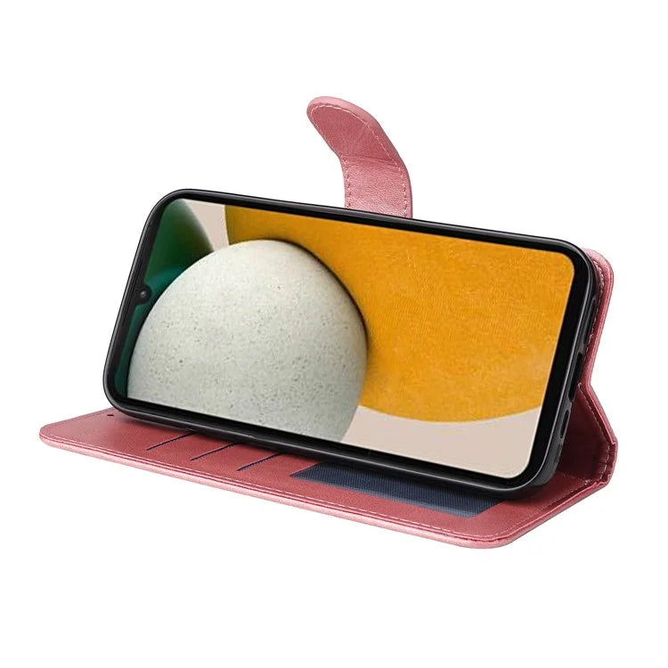 For Samsung Galaxy A15 5G Case Shockproof Phone Shell Calf Texture Leather Wallet Phone Cover