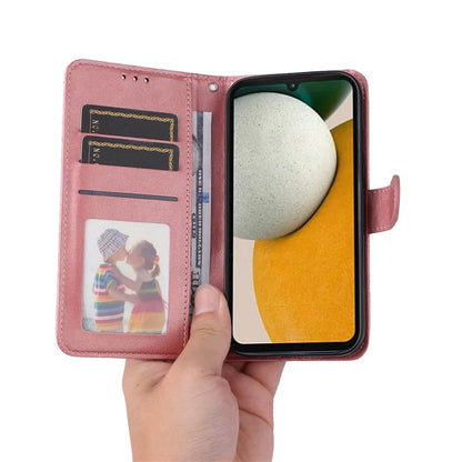For Samsung Galaxy A15 5G Case Shockproof Phone Shell Calf Texture Leather Wallet Phone Cover