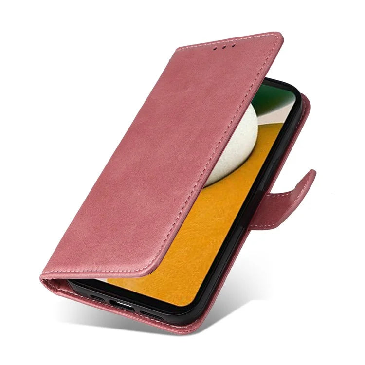 For Samsung Galaxy A15 5G Case Shockproof Phone Shell Calf Texture Leather Wallet Phone Cover