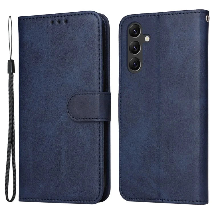 For Samsung Galaxy A15 5G Case Shockproof Phone Shell Calf Texture Leather Wallet Phone Cover
