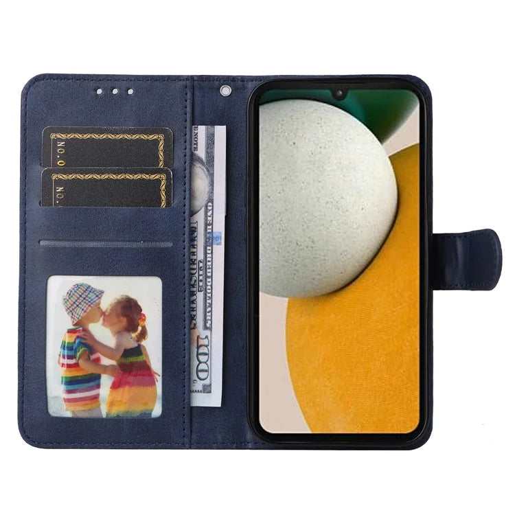For Samsung Galaxy A15 5G Case Shockproof Phone Shell Calf Texture Leather Wallet Phone Cover