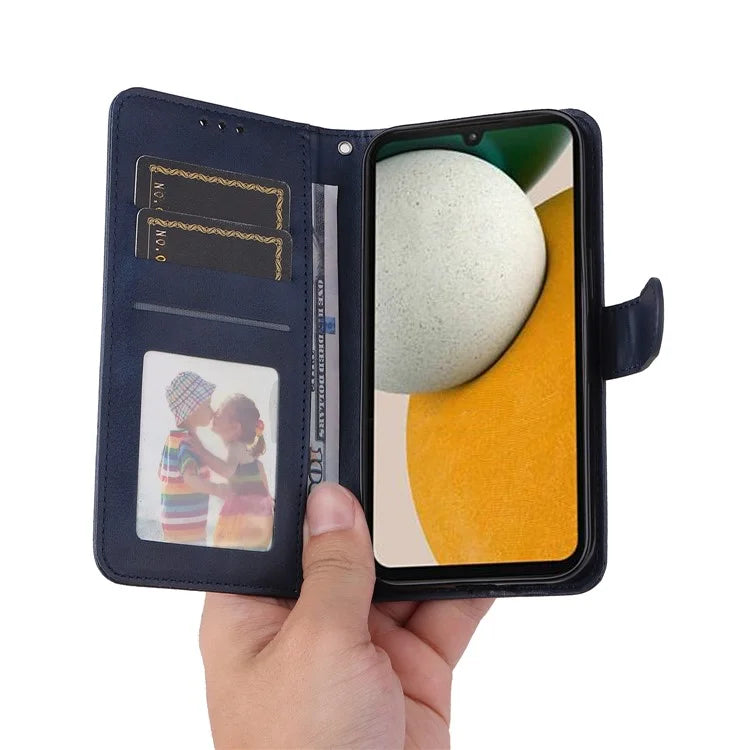 For Samsung Galaxy A15 5G Case Shockproof Phone Shell Calf Texture Leather Wallet Phone Cover
