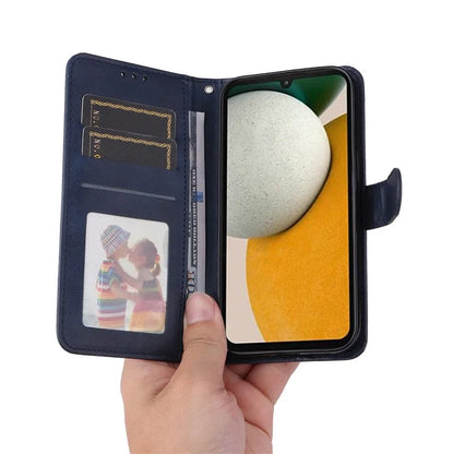 For Samsung Galaxy A15 5G Case Shockproof Phone Shell Calf Texture Leather Wallet Phone Cover