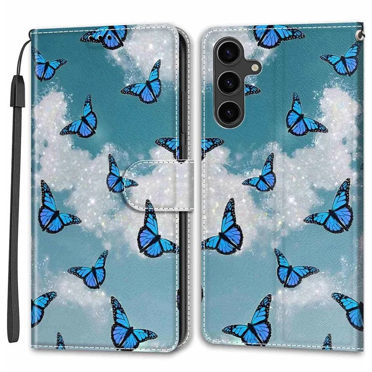For Samsung Galaxy S24+ Case Pattern Printing Card Holder Phone Cover