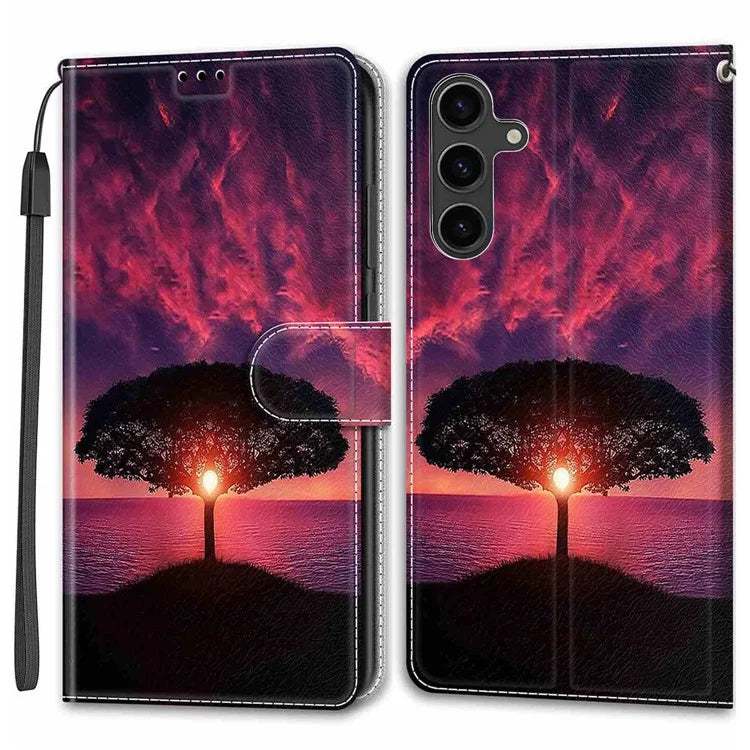 For Samsung Galaxy S24+ Case Pattern Printing Card Holder Phone Cover