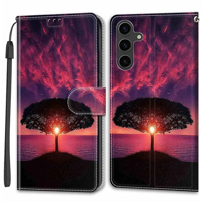 For Samsung Galaxy S24+ Case Pattern Printing Card Holder Phone Cover
