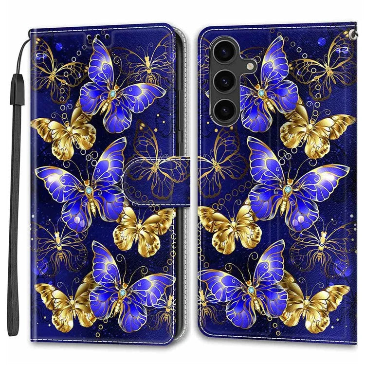 For Samsung Galaxy S24+ Case Pattern Printing Card Holder Phone Cover