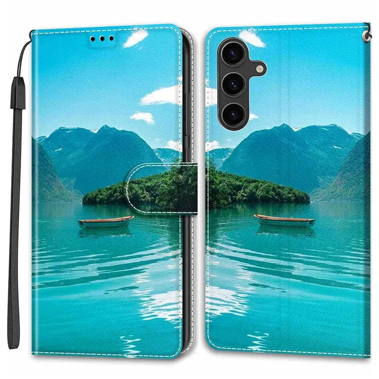 For Samsung Galaxy S24+ Case Pattern Printing Card Holder Phone Cover