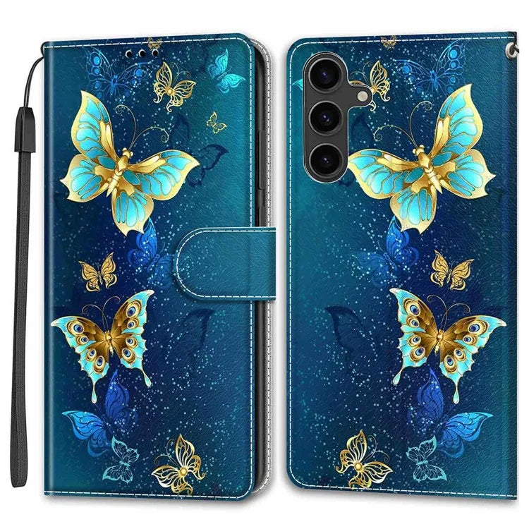 For Samsung Galaxy S24+ Case Pattern Printing Card Holder Phone Cover