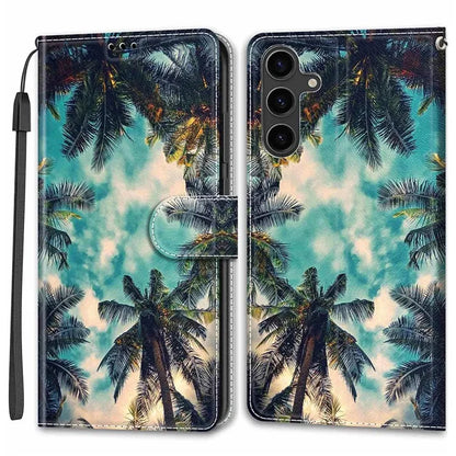 For Samsung Galaxy S24+ Case Pattern Printing Card Holder Phone Cover