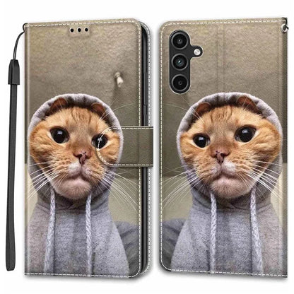 For Samsung Galaxy A15 4G Case Pattern Phone Cover with Card Slots