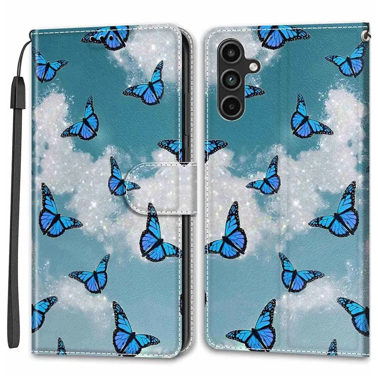 For Samsung Galaxy A15 4G Case Pattern Phone Cover with Card Slots