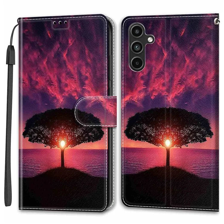 For Samsung Galaxy A15 4G Case Pattern Phone Cover with Card Slots