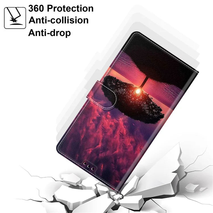 For Samsung Galaxy A15 4G Case Pattern Phone Cover with Card Slots