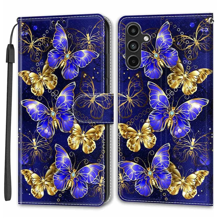 For Samsung Galaxy A15 4G Case Pattern Phone Cover with Card Slots